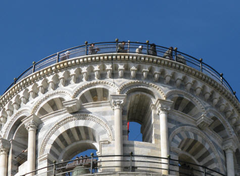 Top of the Leaning Tower of Pisa