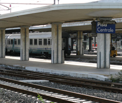 Main Rail Line in Pisa Italy